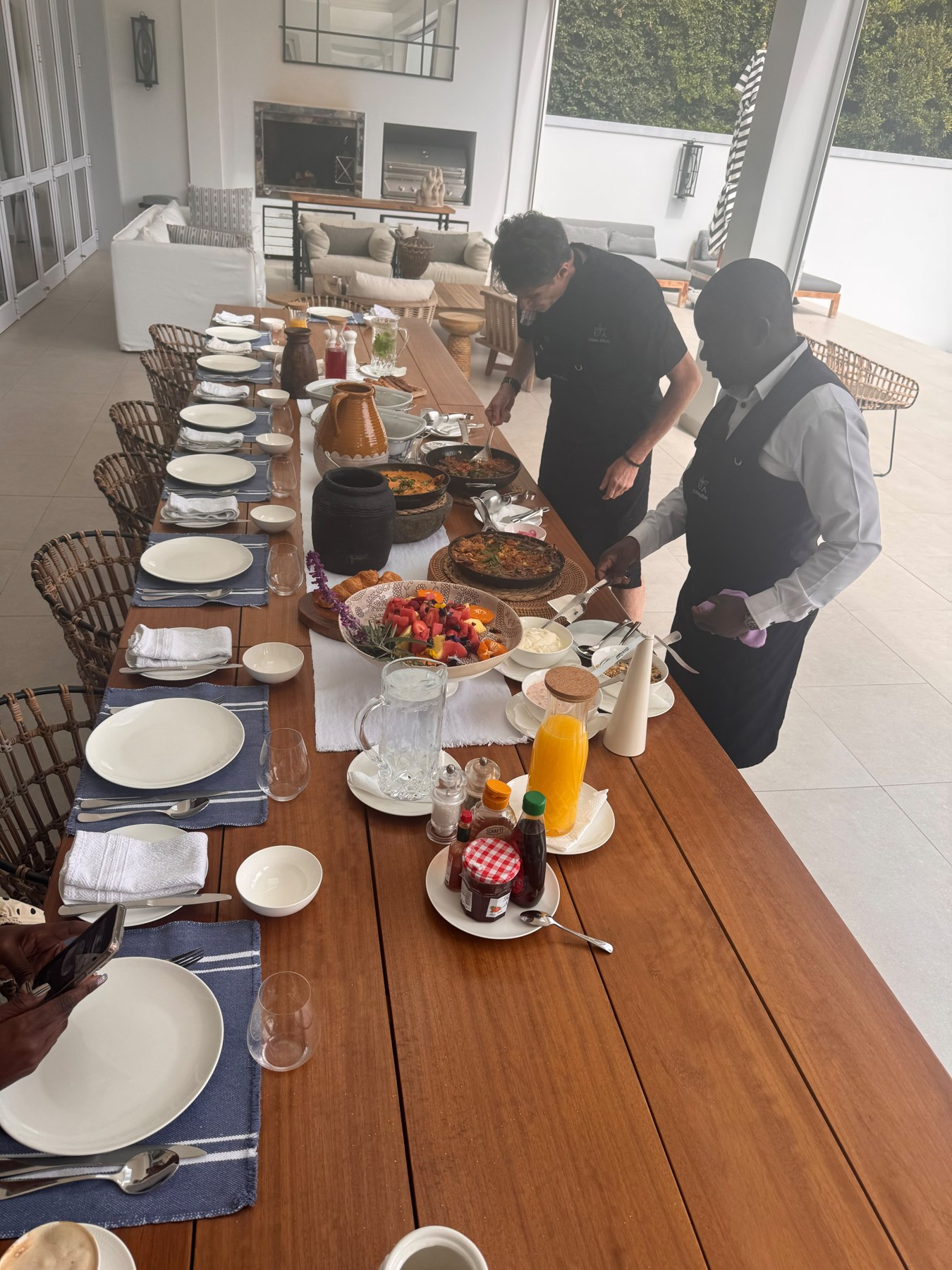 Chefs preparing the buffet