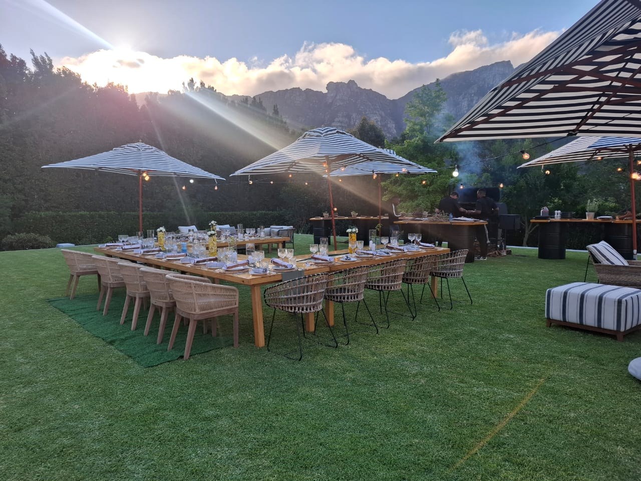Evening garden dining
